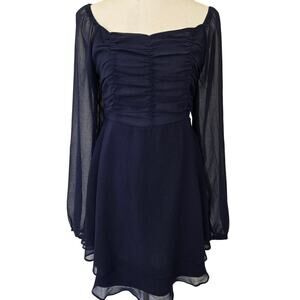 NWT Altar'd State Long Sleeve Smocked Mini Dress Fairygoth Romantic Babydoll M